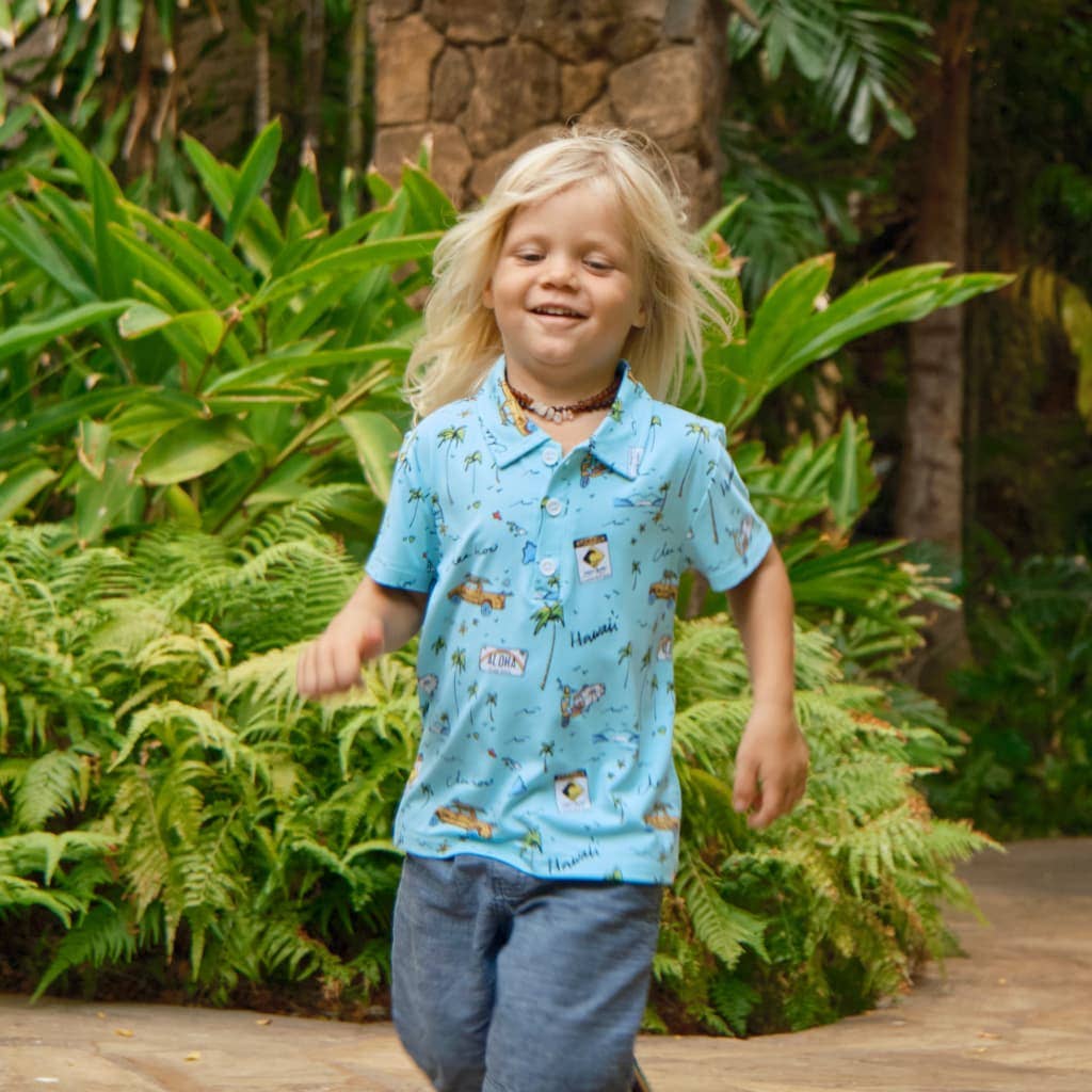 We Go Holoholo Bamboo Polo Shirt: 2T