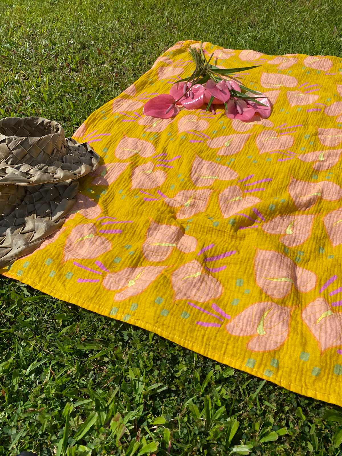 Muslin Swaddle Blanket - Anthurium Dreams