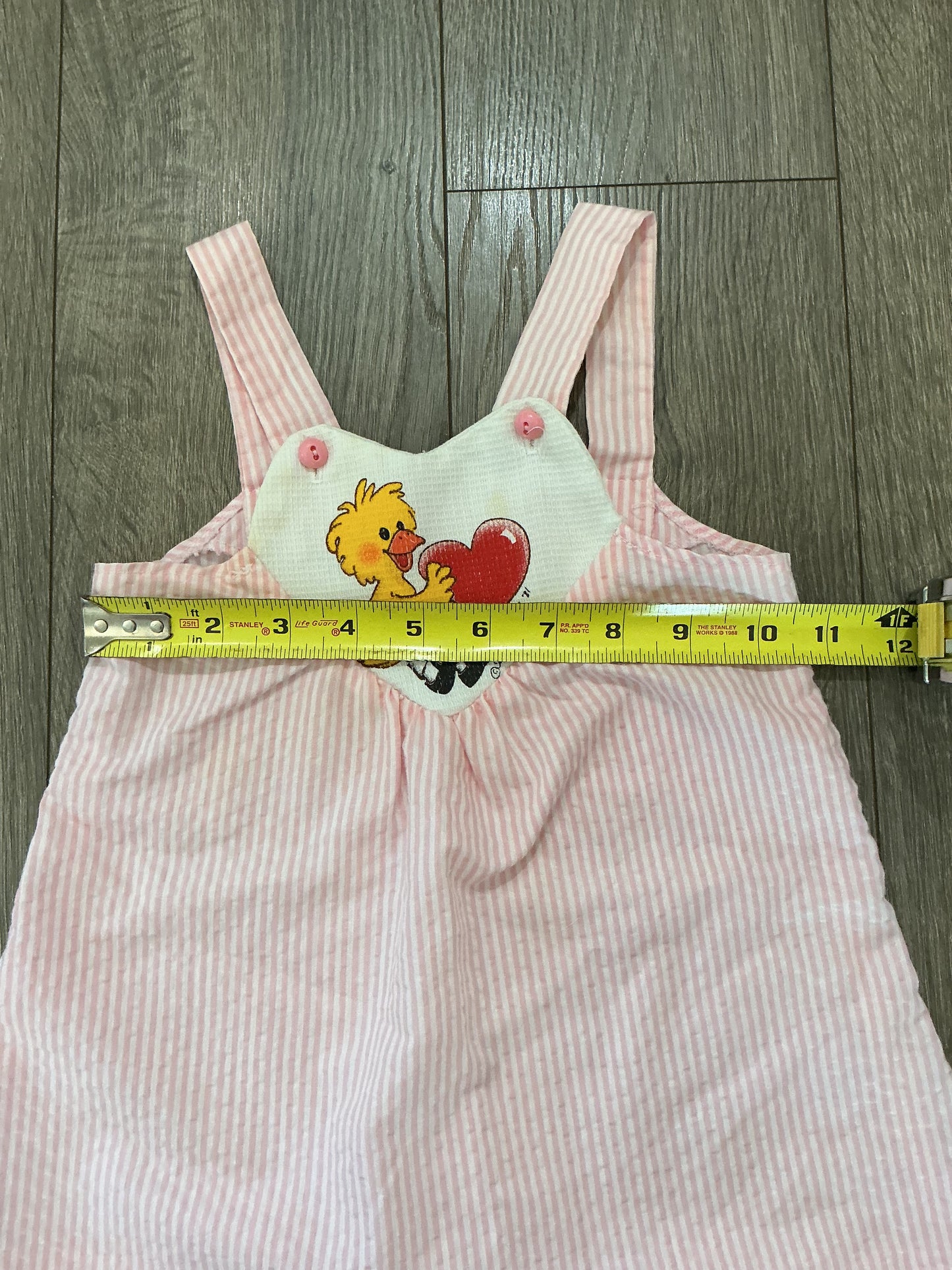 vintage Susie‘s zoo girls dress size 2T pink and white stripes heart