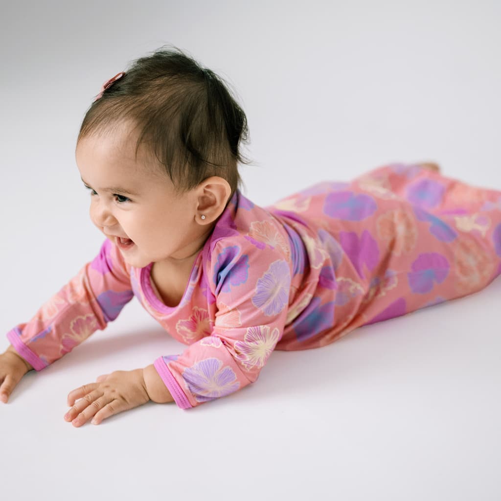 Seaflower Bamboo Layette Gown: 3-6M