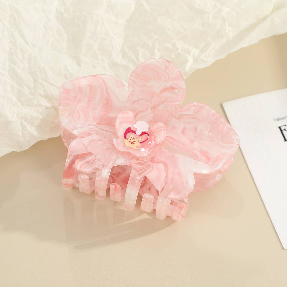 Orchid Claw Clip, Pink