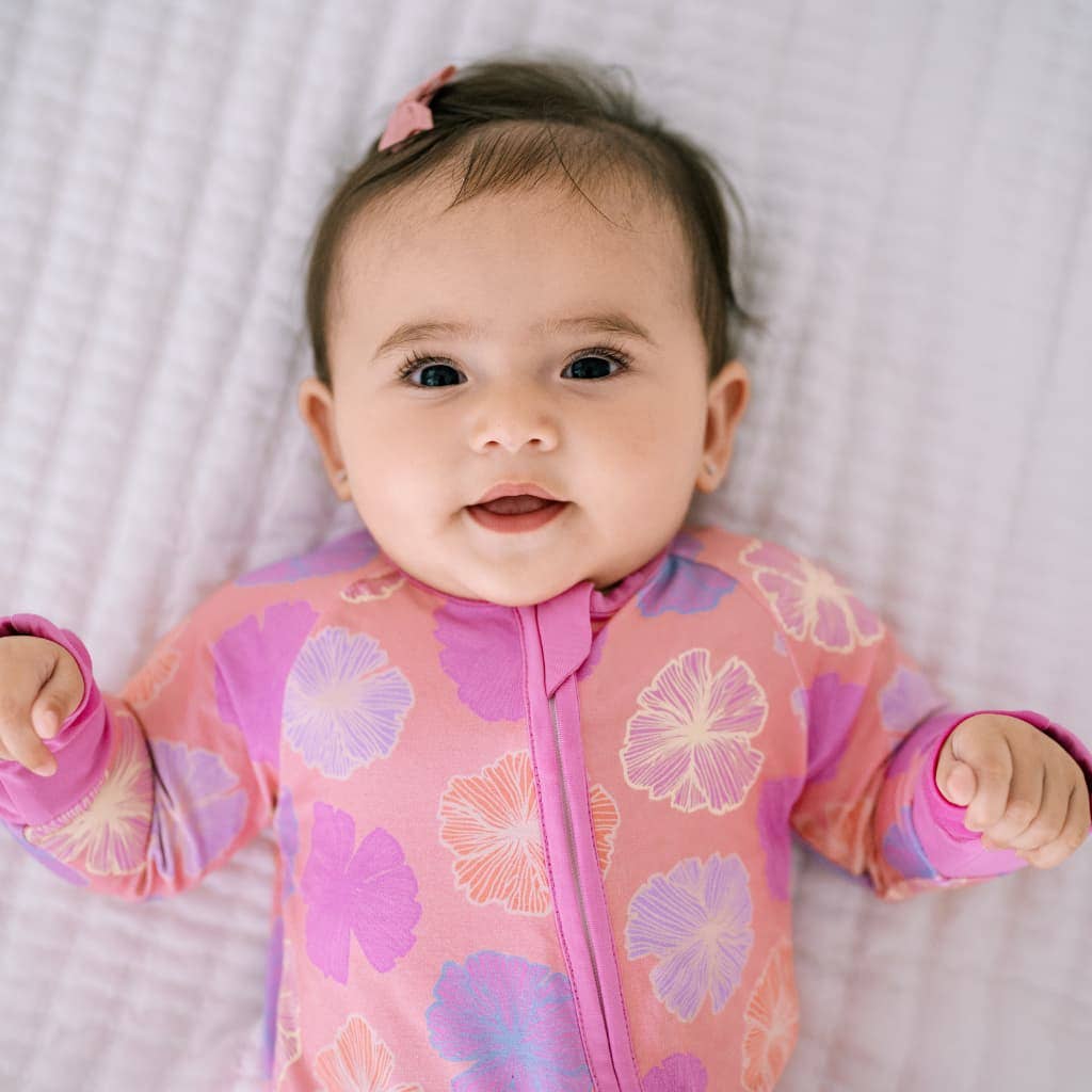 Seaflower Bamboo Coverall: 9-12M