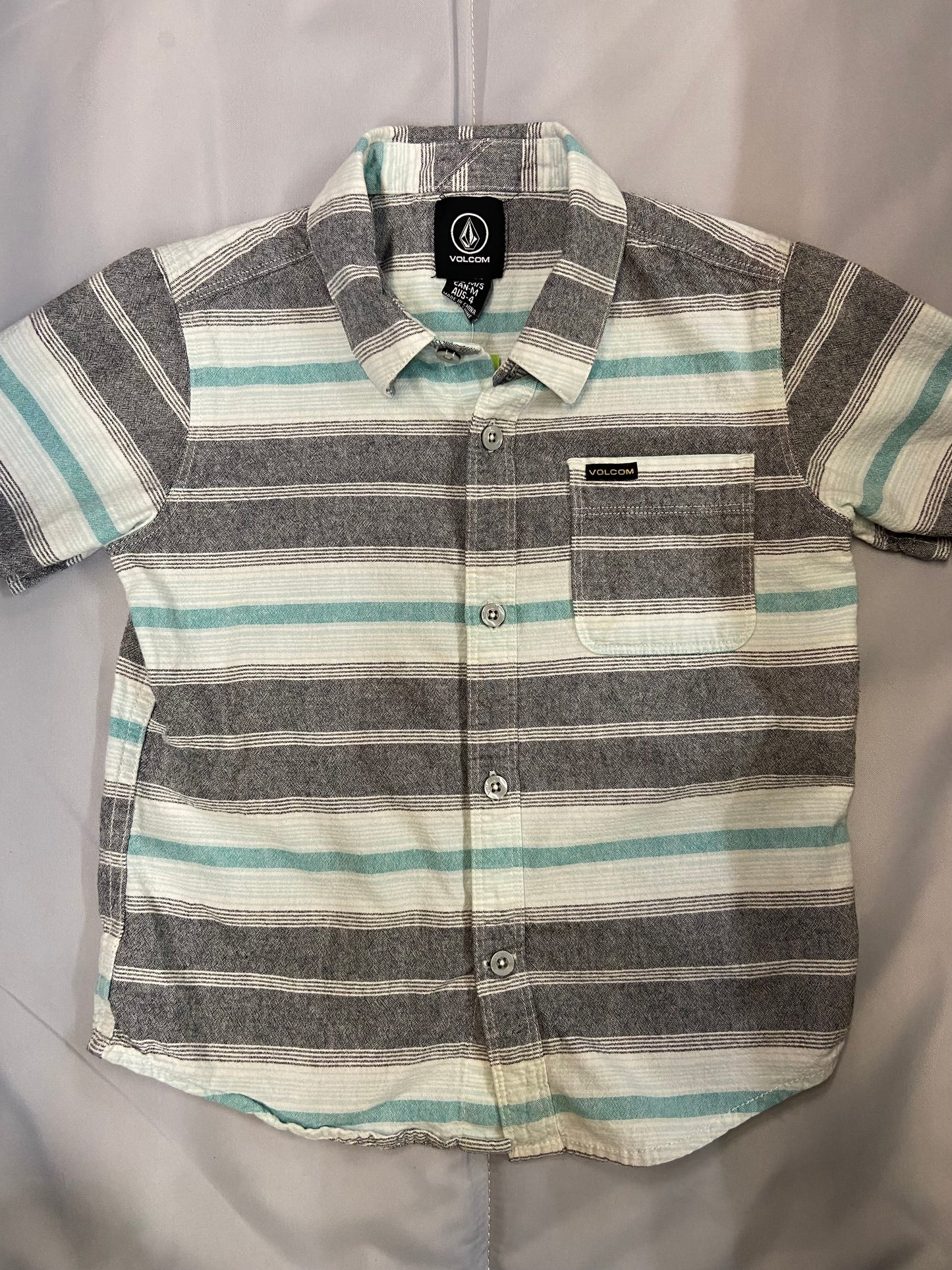 Volcom Stripped Collard Shirt, 5