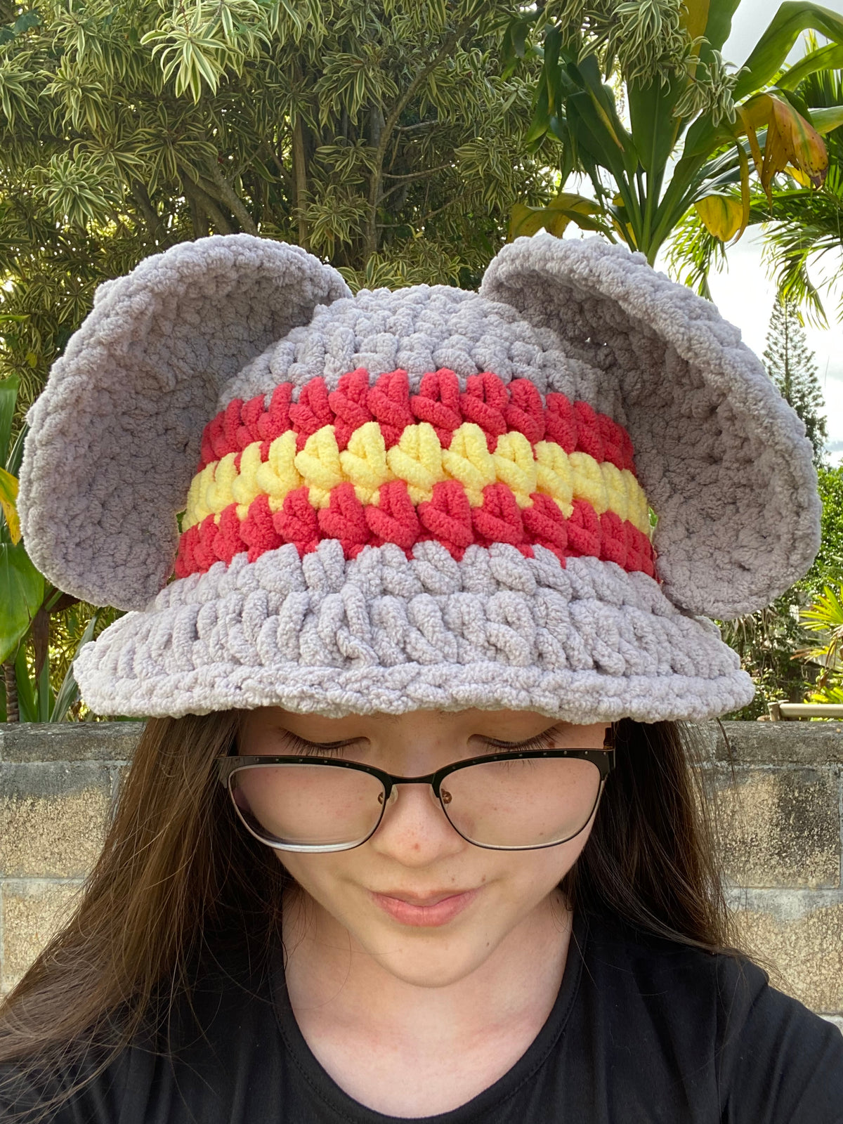 Crochet Bucket Hat, Dumbo