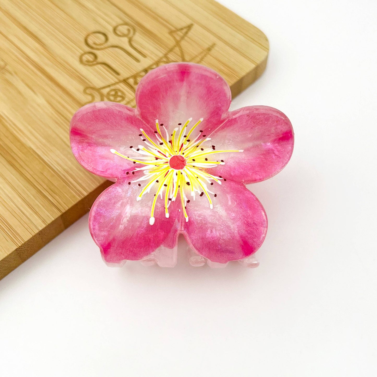 Sakura Claw Clip: Fuchsia