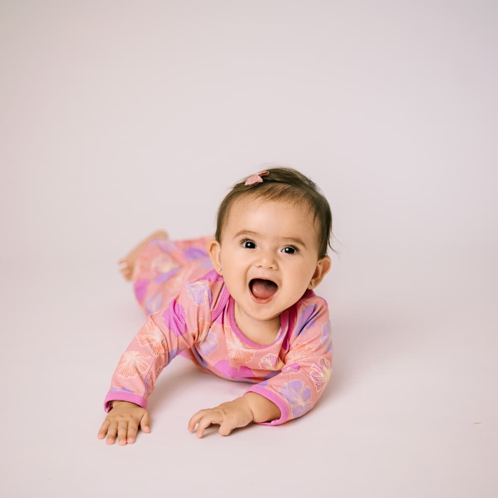 Seaflower Bamboo Layette Gown: 0-3M