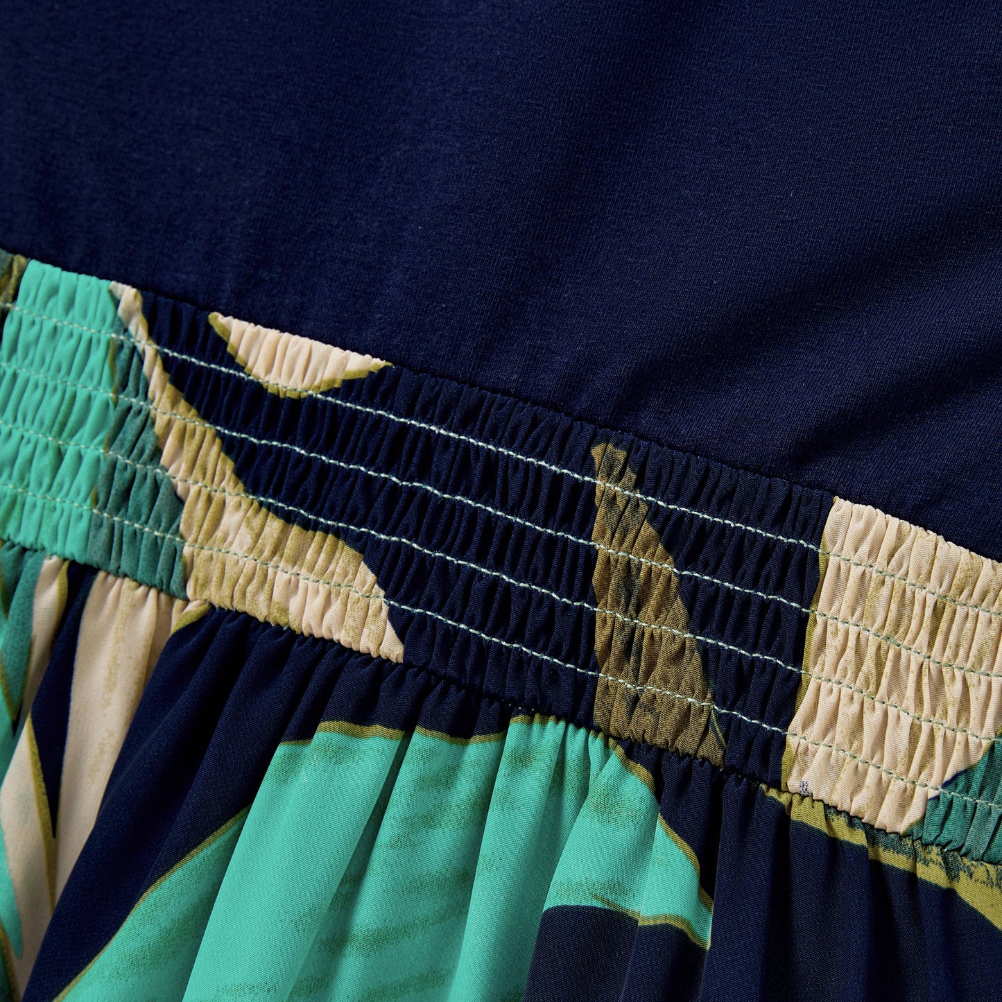 Leaf Dress: Blue: 3-4 Years