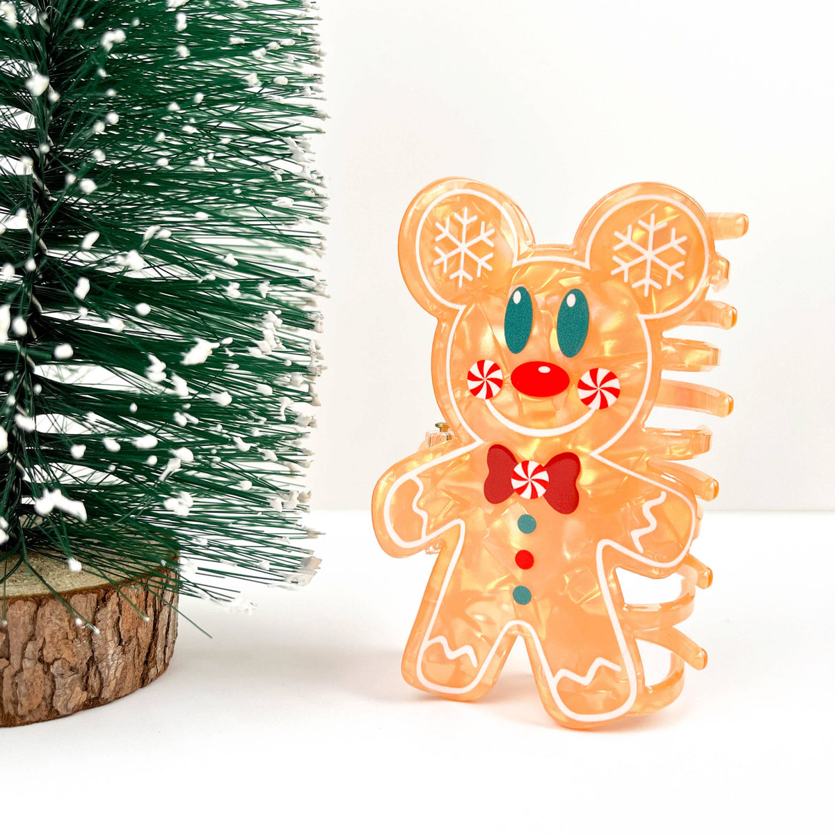 Gingerbread Mouse Hair Claw Clip