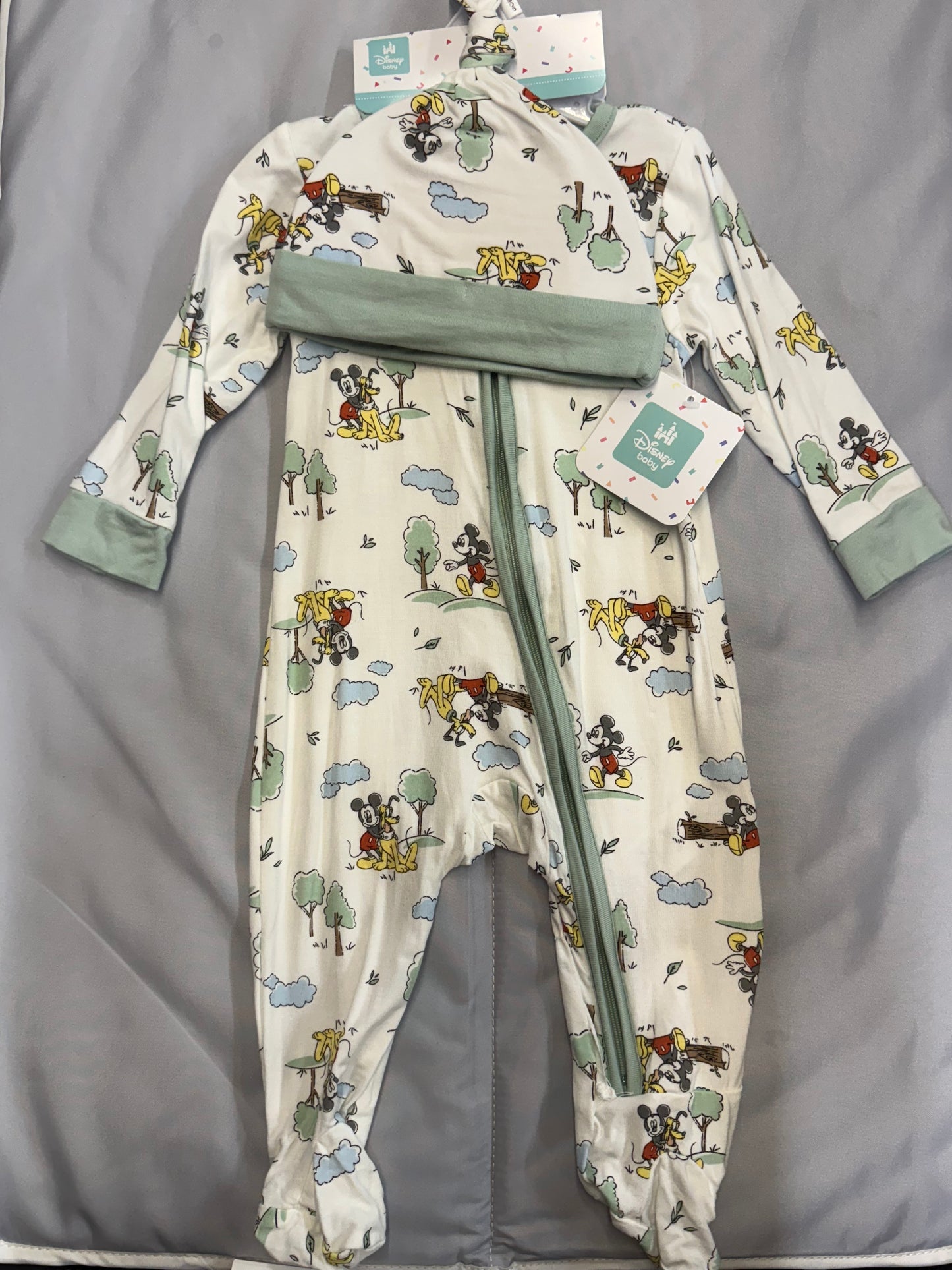 New Disney Baby Coverall 2pc Set, 3-6m