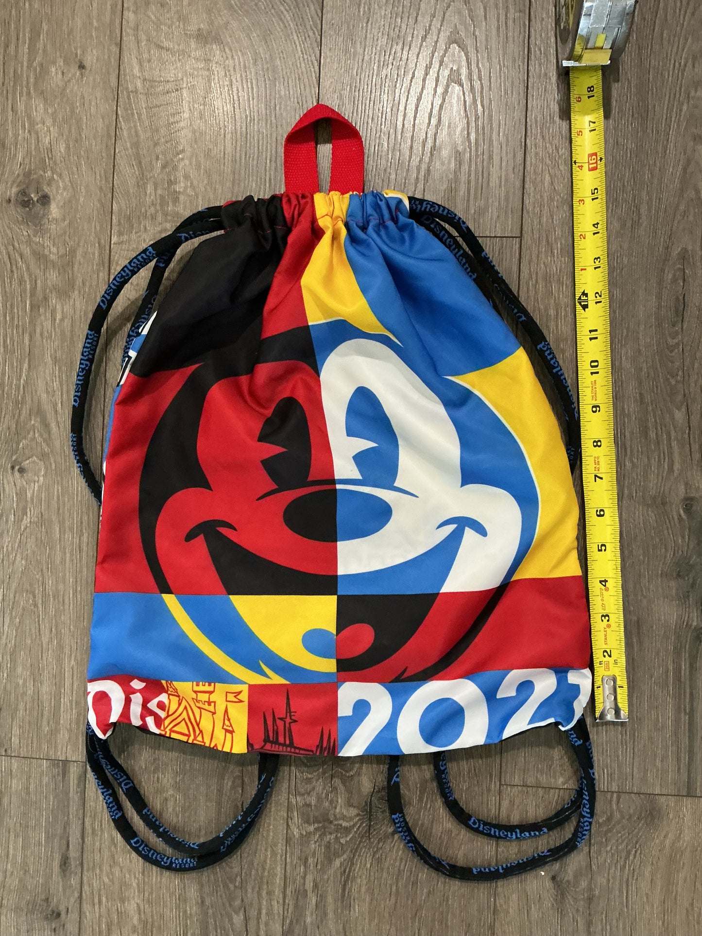 Disneyland Parks Cinch Sack Drawstring Bag Backpack 2021 Mickey Mouse
