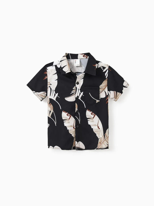 Banana Leaf Shirt: Black 2 Years