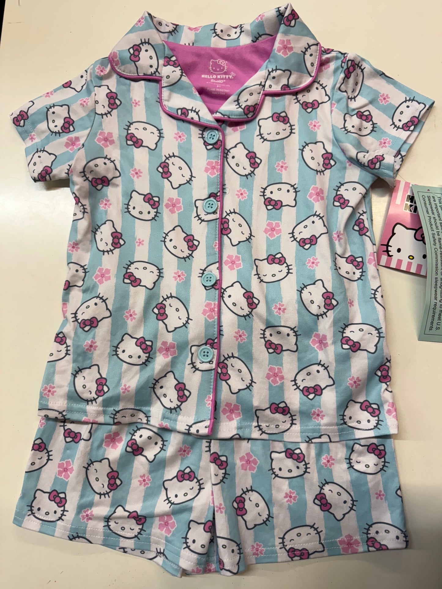 New Hello Kitty 2pc Pajama Set, 5T