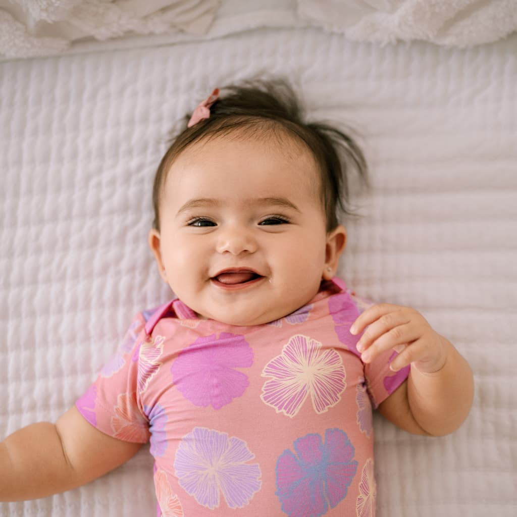 Seaflower Bamboo Onesie: 0-6M