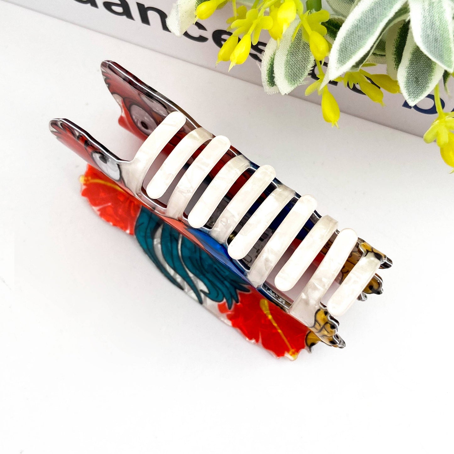 Funny Rooster Claw Clip, Acetate Festive Animal Hair Clip: Rooster