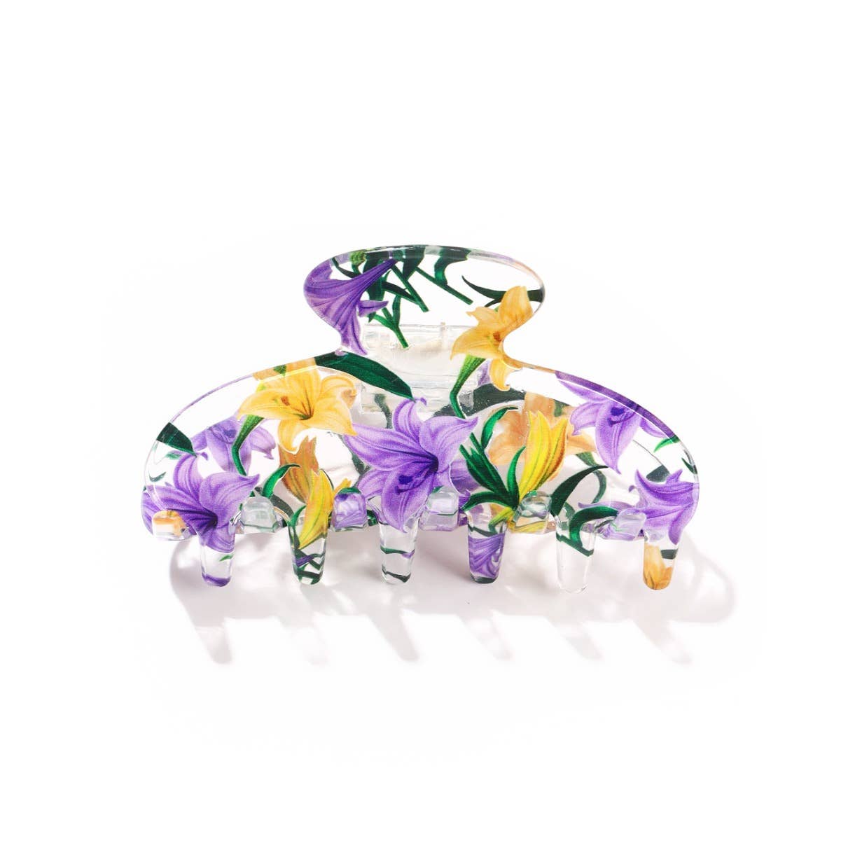 Lily Claw Clip: Purple Yellow