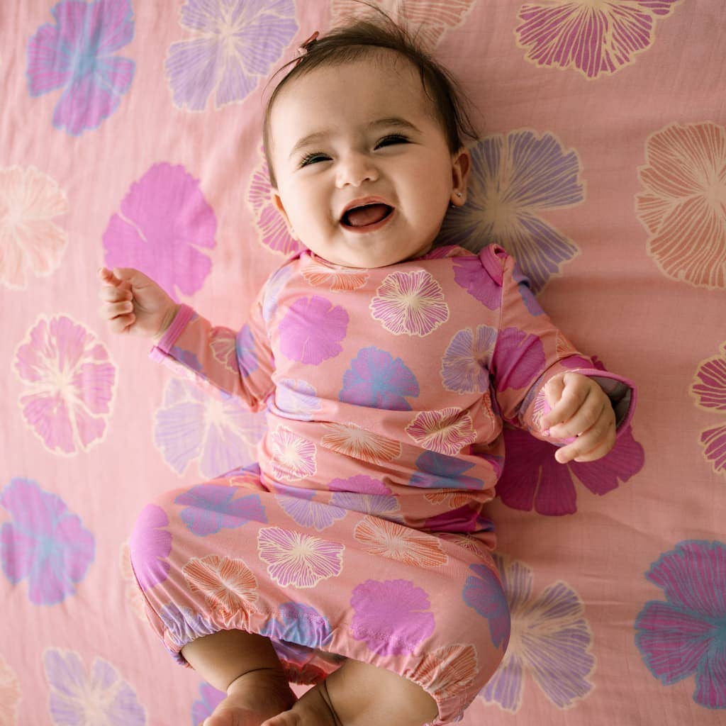 Seaflower Bamboo Layette Gown: 0-3M