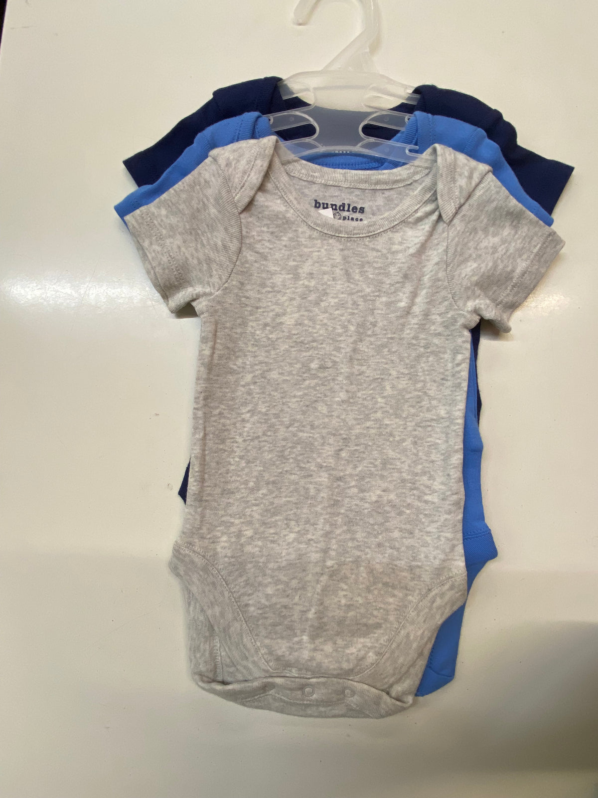 New Solid Bodysuits 3pk, 3-6m
