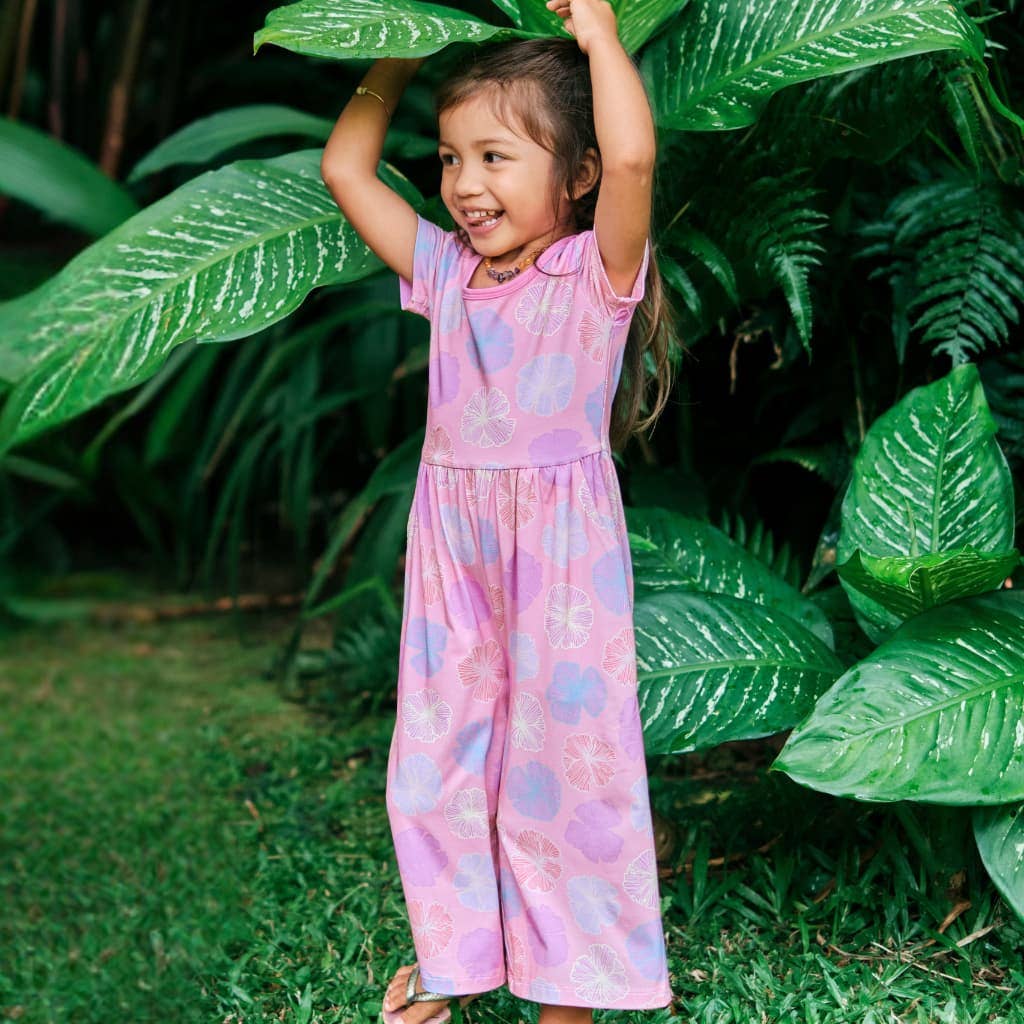 Seaflower Bamboo Jumpsuit: 4T