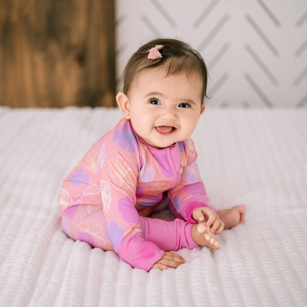 Seaflower Bamboo Coverall: 18-24M