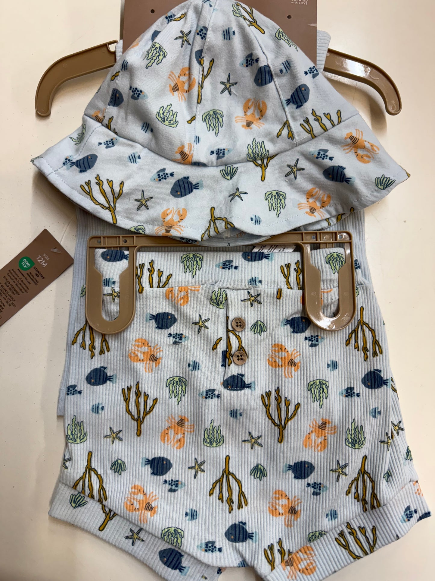 New Blue Chickpea Fish 3pc Set, 12m