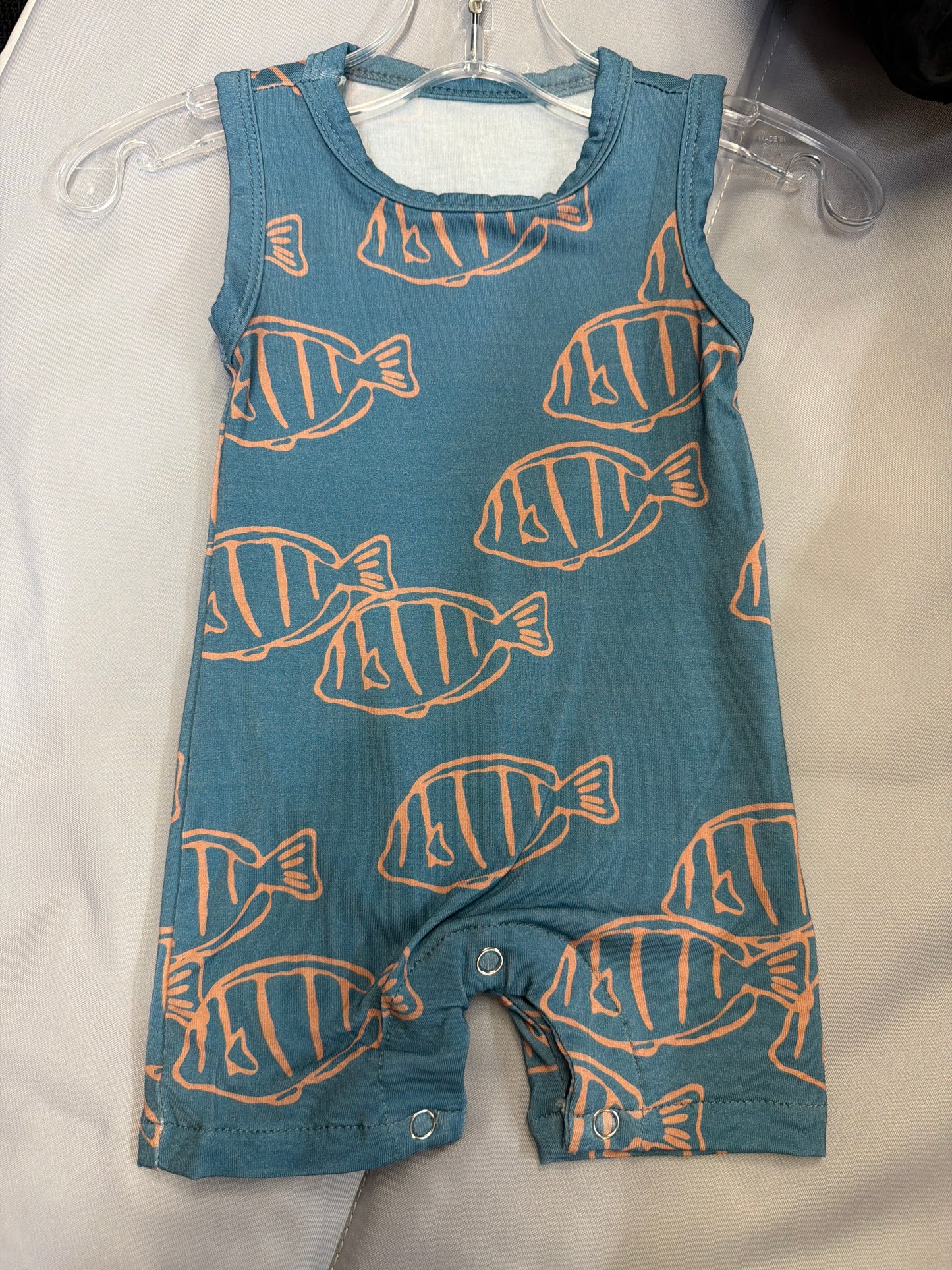 Blue Manini Romper