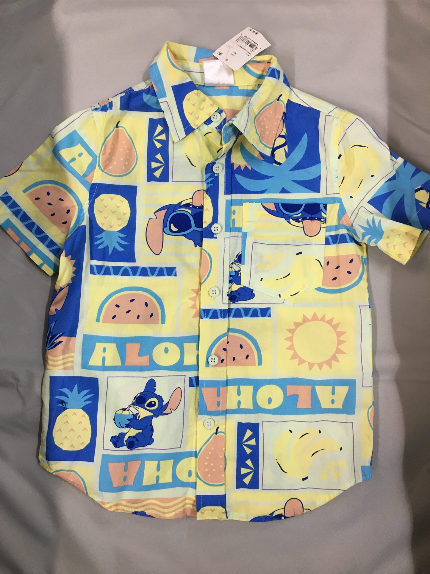 New Stitch Pineapple Collared Shirt,