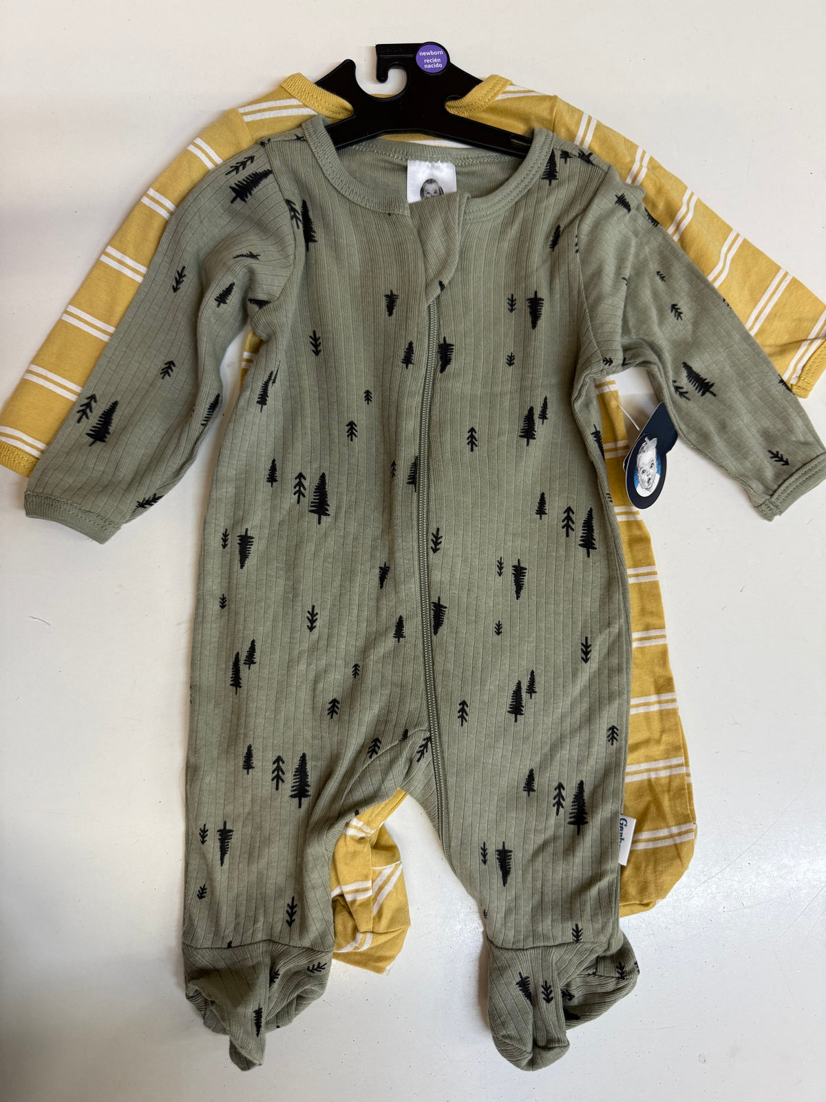 New Gerber Tree Coveralls 2pk, Newborn