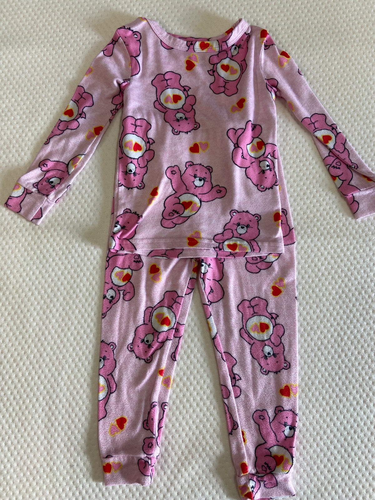 Pink Care Bears Pajama Set, 4t