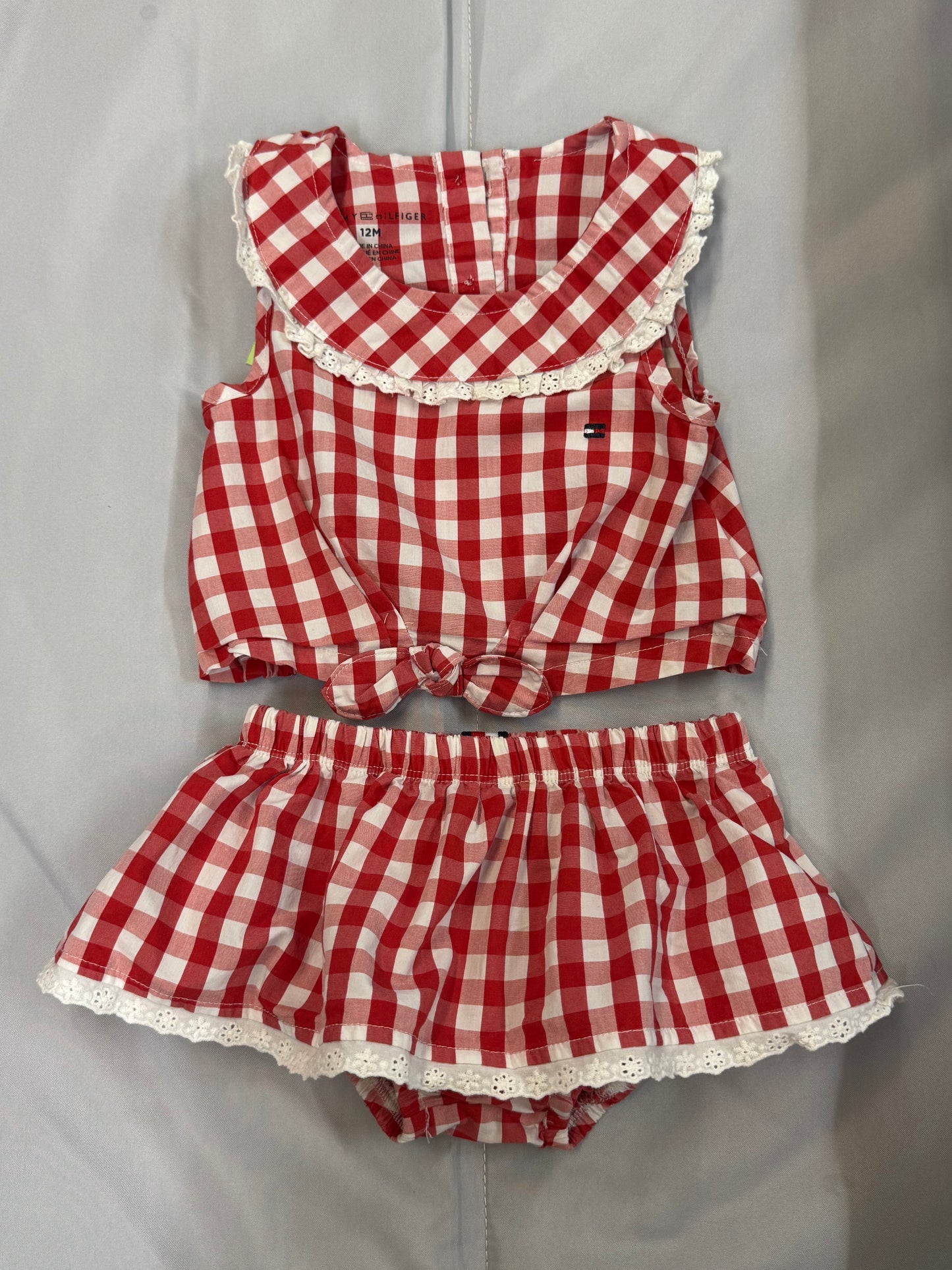 Red Tommy Hilfiger 2pc Set, 12m