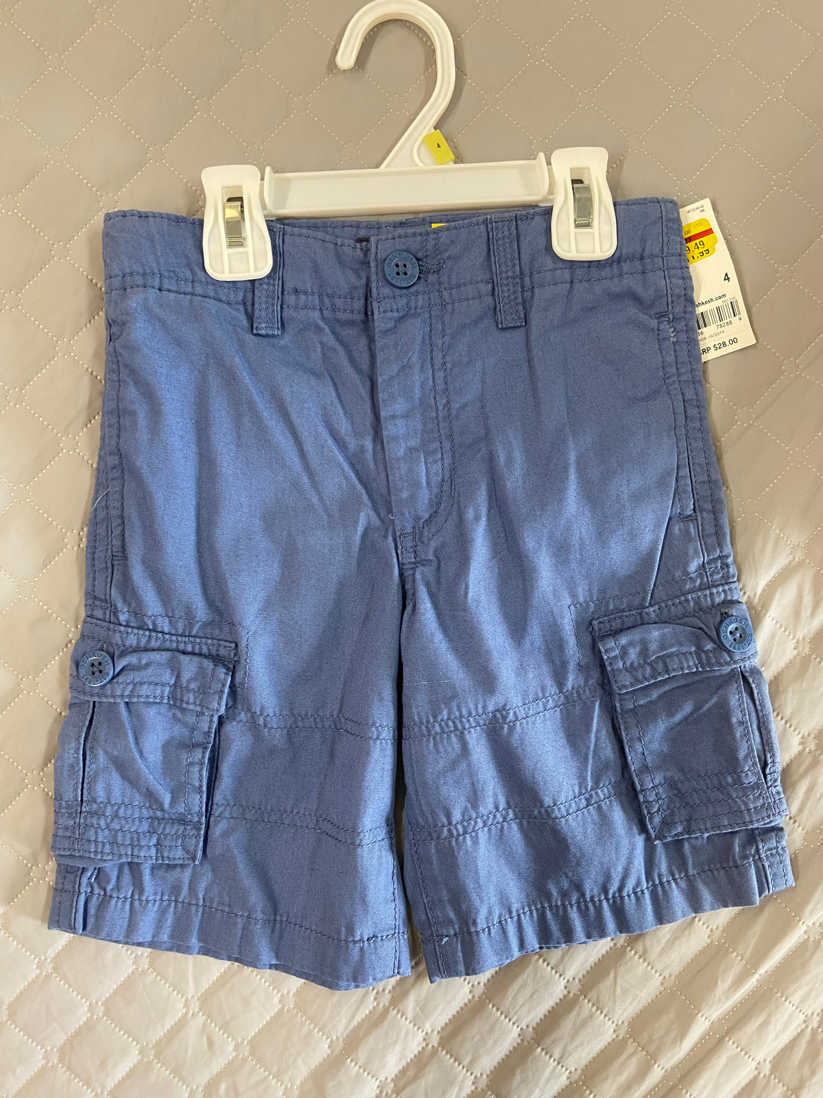 New Oshkosh Blue Shorts, 4t