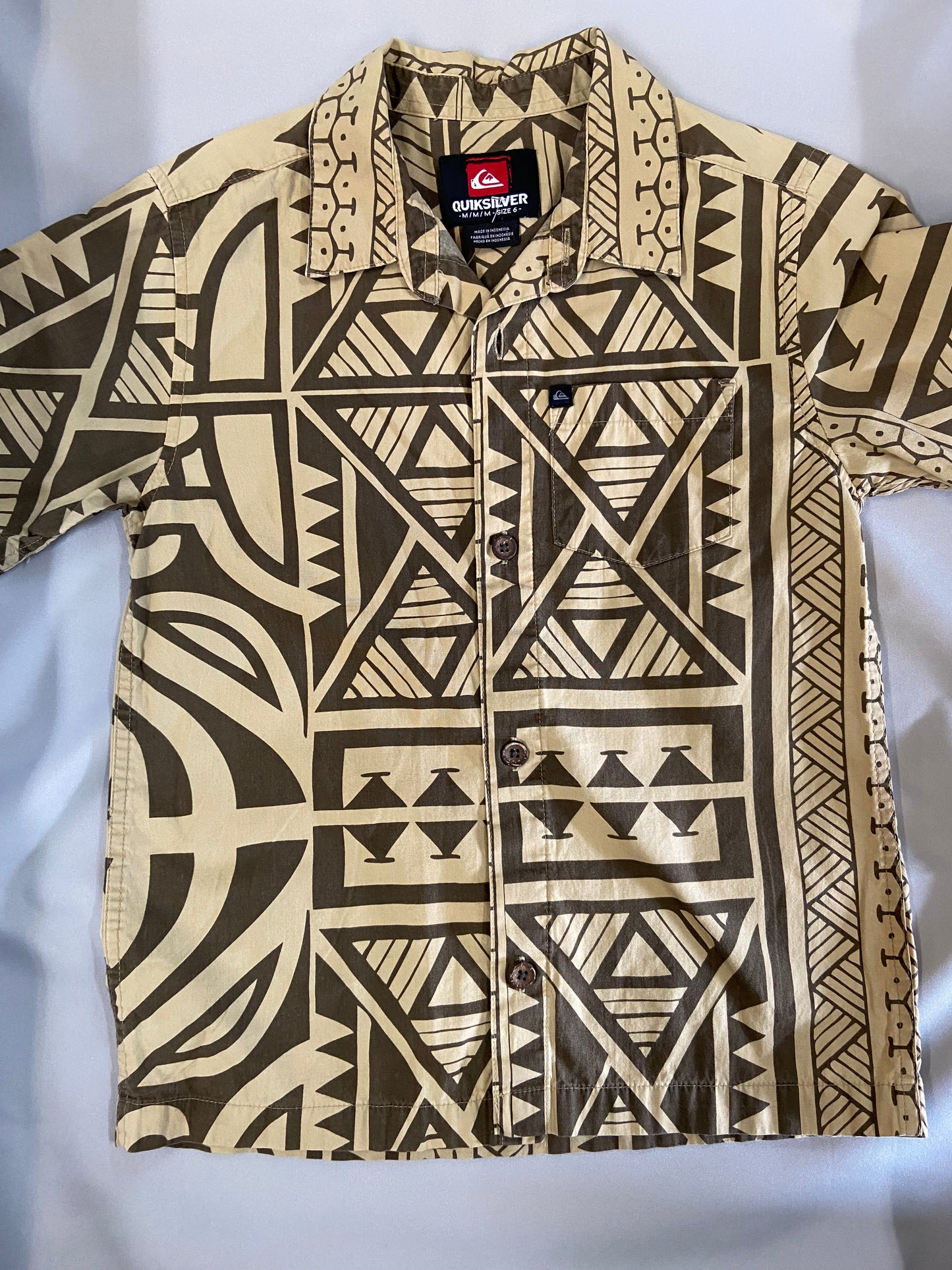 Quiksilver Brown Collared Shirt, 6