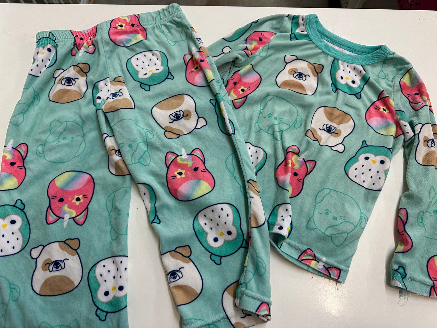 Squishmallow 2pc Pajama Set, Size 4T