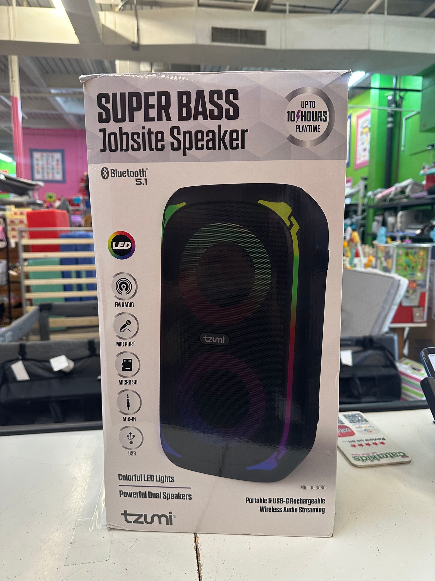 Tzumi Super Bass Jobsite Speaker