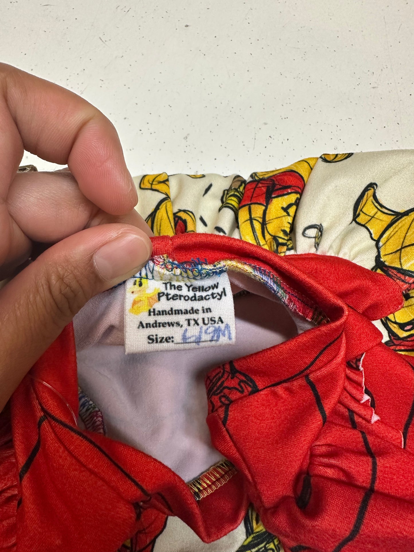 The Yellow Pterodactyl Pooh Romper, Size 6-9M