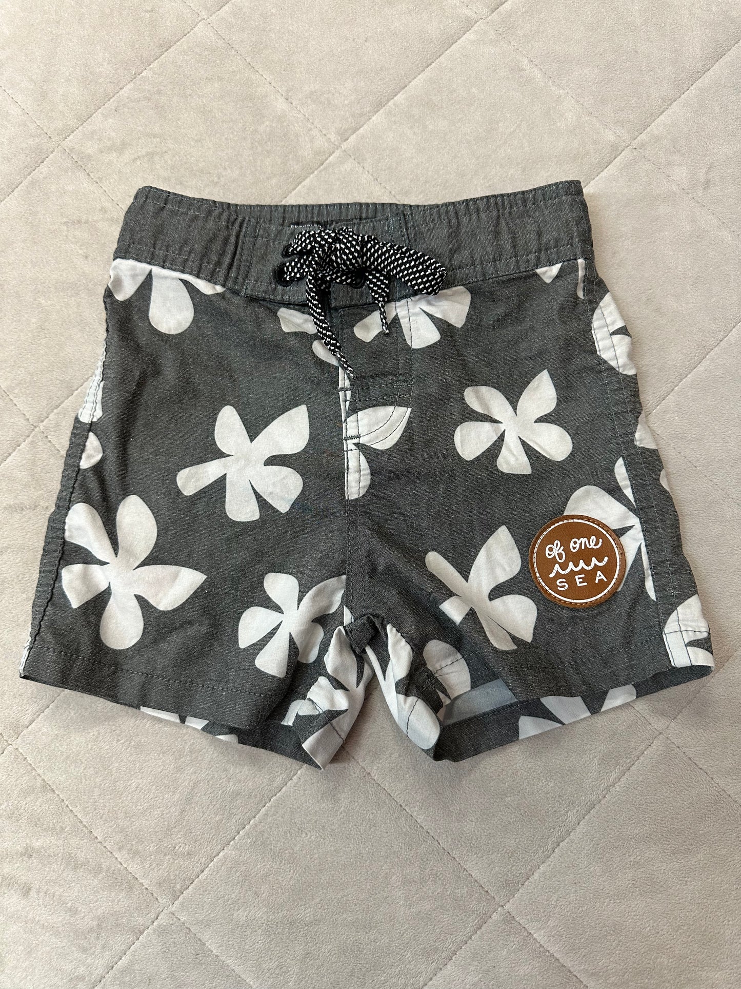 Of One Sea Grey Board Shorts, Size 18M