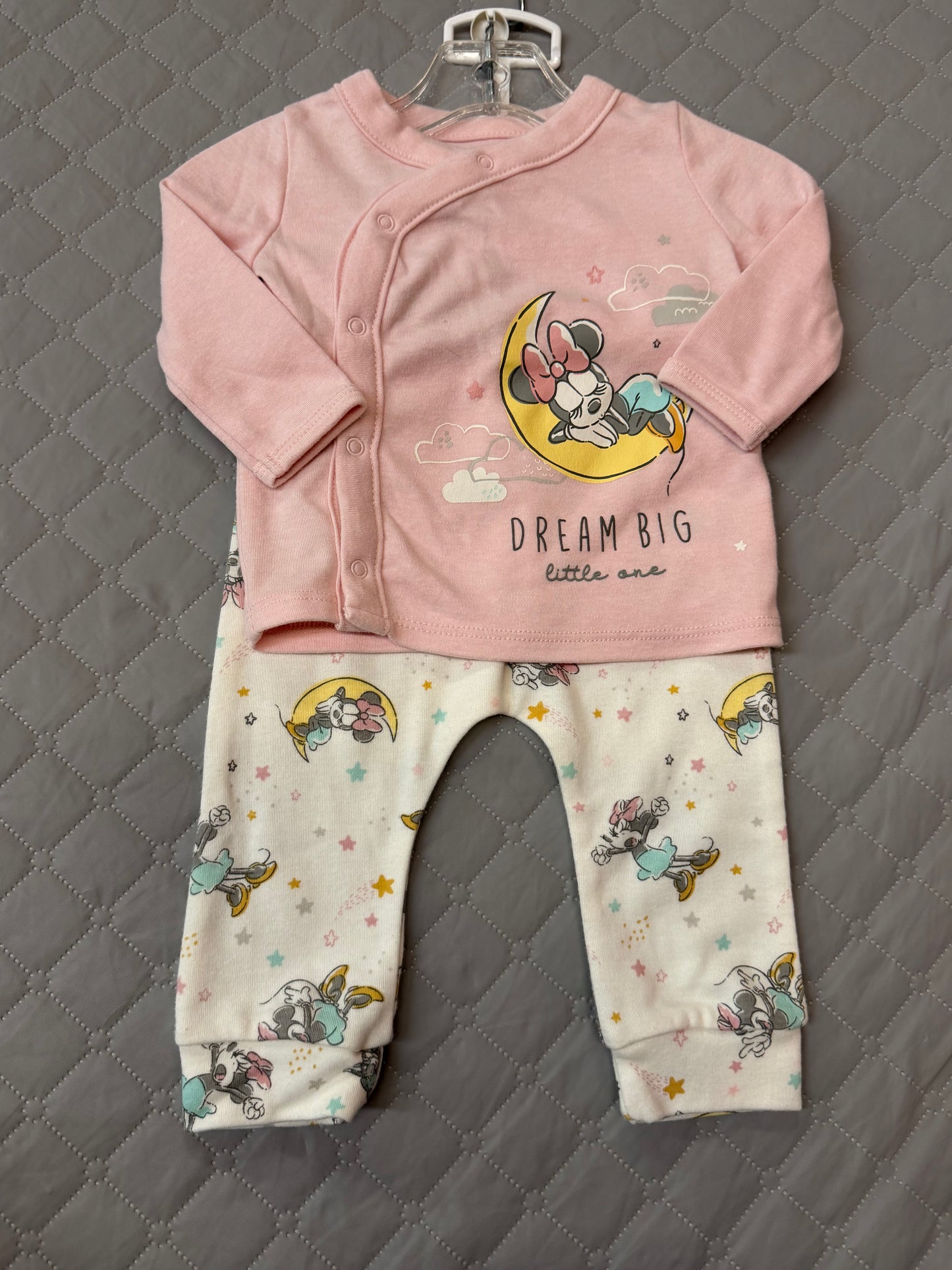 Disney Sleeping Minnie 2 Piece Set, 3-6M