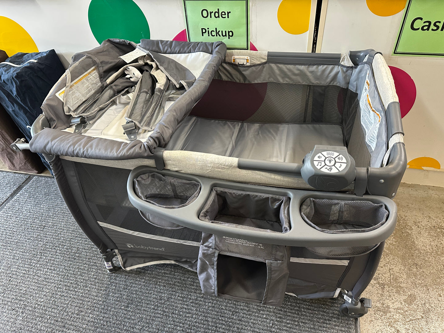 Baby Trend Playard, Light Grey