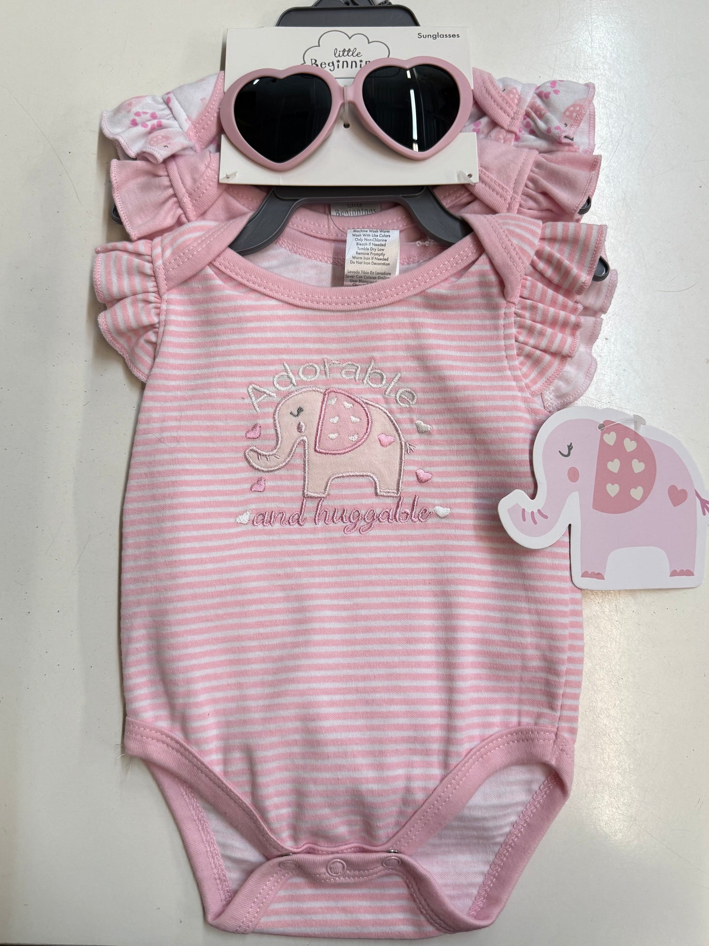 New Elephant 3pc Set, 0-3m