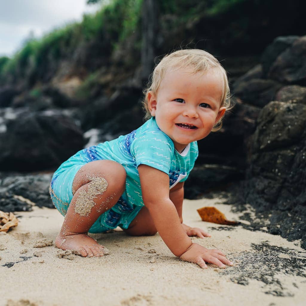 Nalu Shortie Bamboo Romper: 12-18M