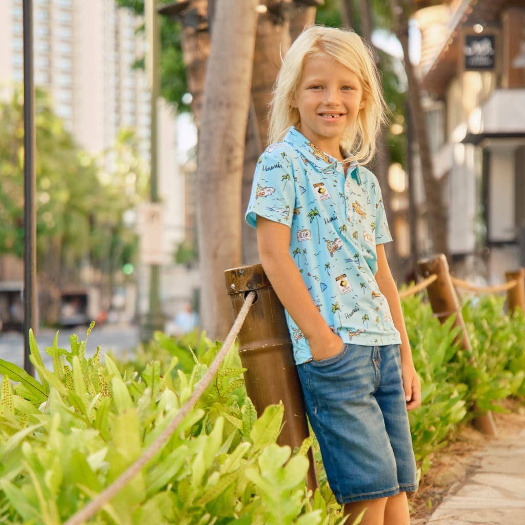 We Go Holoholo Bamboo Polo Shirt: 2T