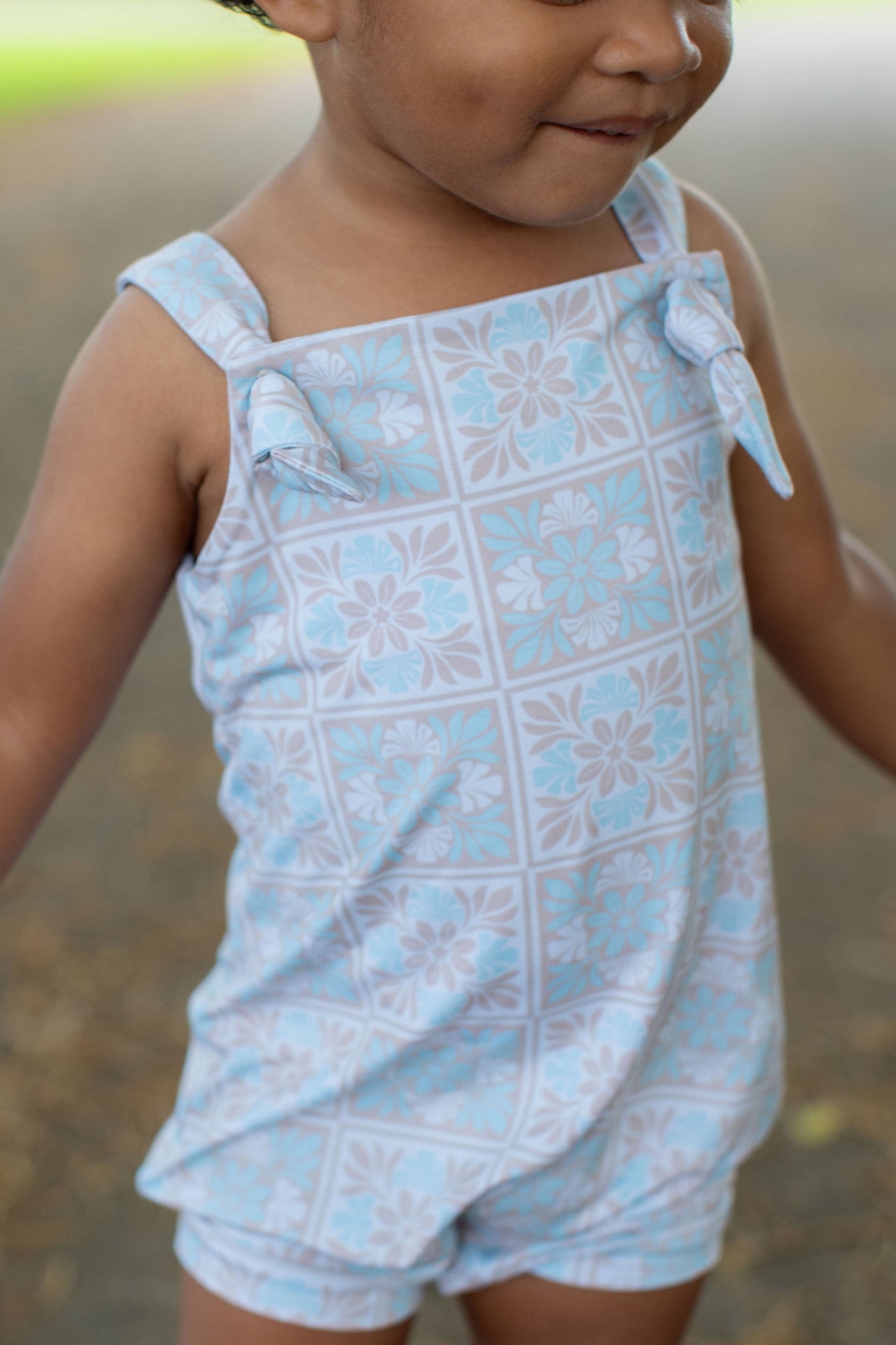 Blue Kuiki Knotted Overall: 18-24MO