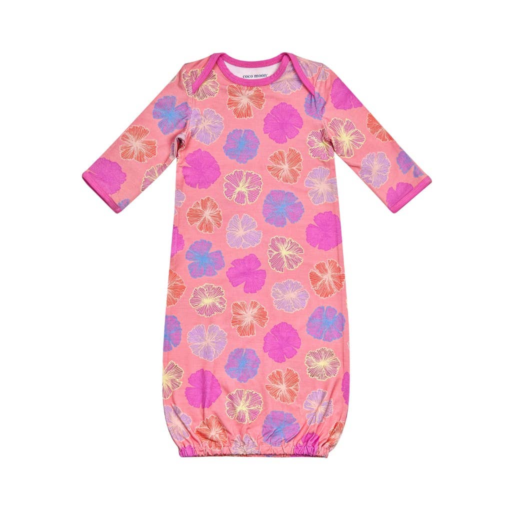 Seaflower Bamboo Layette Gown: 0-3M