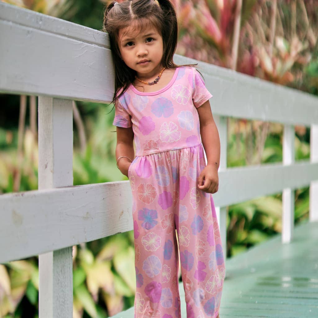 Seaflower Bamboo Jumpsuit: 4T