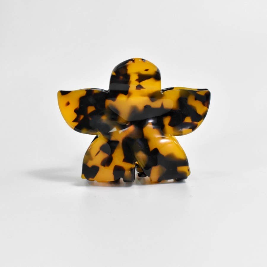 Tortoise Hair Claw Clip, Black/Brown