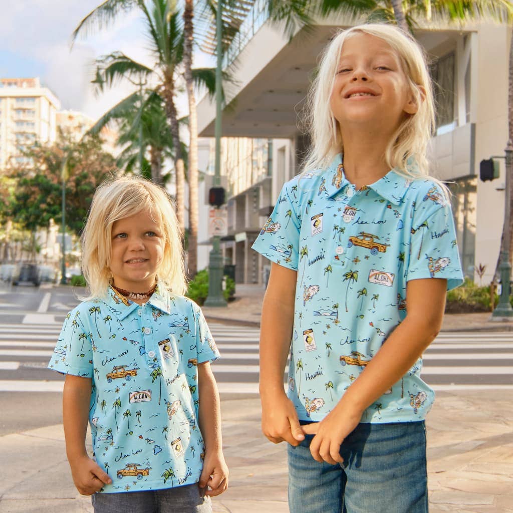 We Go Holoholo Bamboo Polo Shirt: 2T