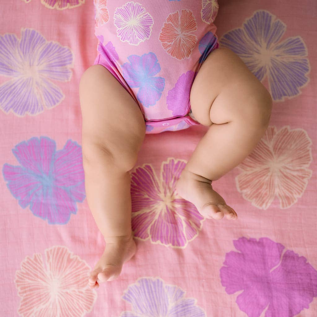 Seaflower Bamboo Onesie: 0-6M