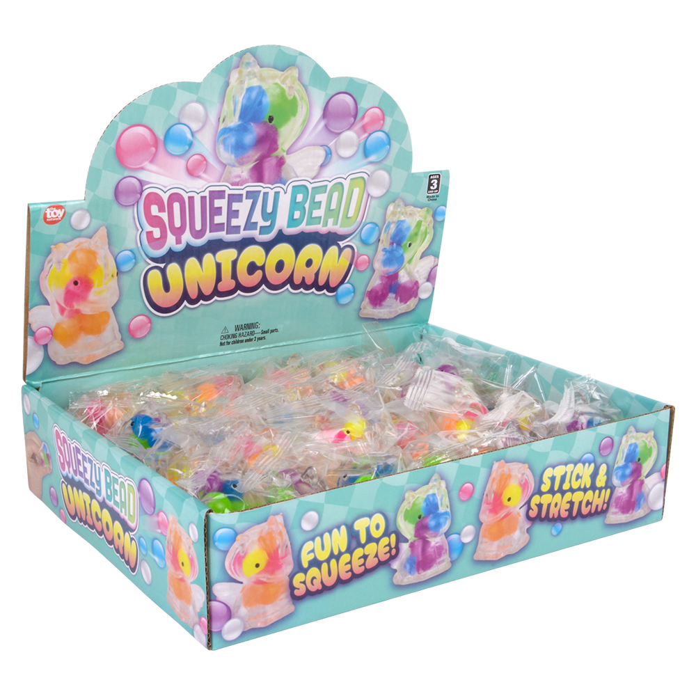 (T) 2" SQUEEZY BEAD UNICORN
