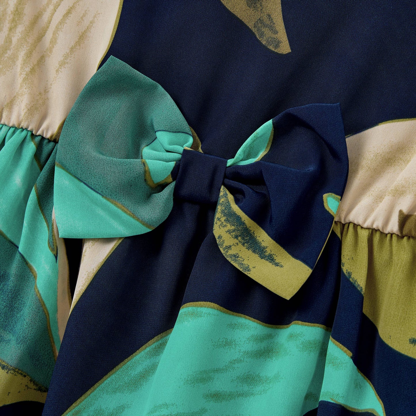 Leaf Romper: Blue: 12-18M