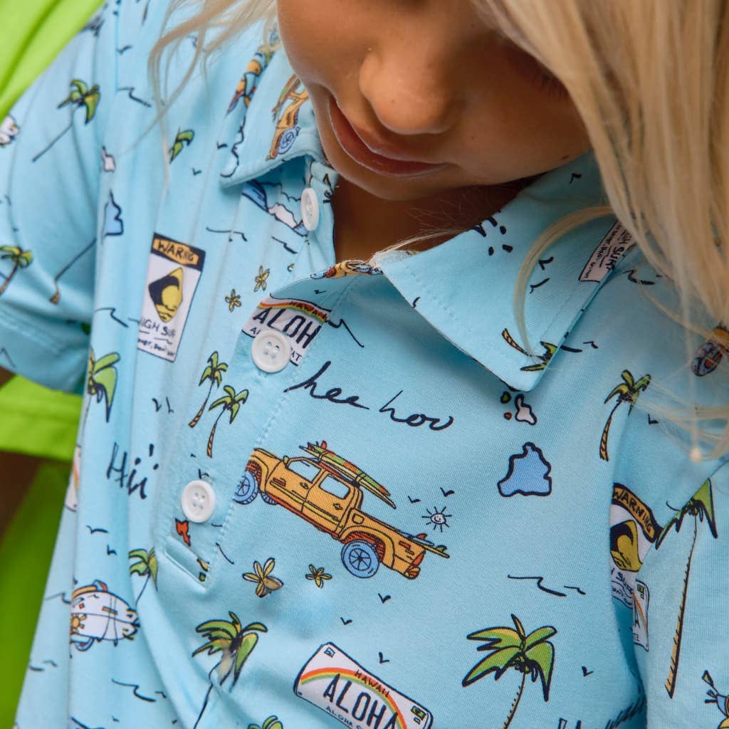 We Go Holoholo Bamboo Polo Shirt: 12M