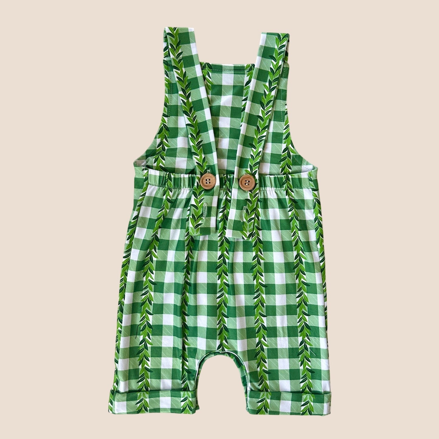 Maile Lei Gingham Overalls